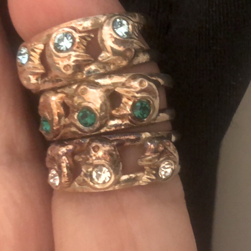 Dolphin Toe Rings adjustable set of 3 NWOT